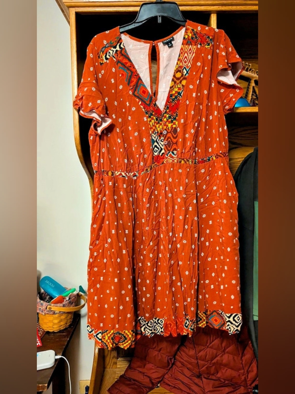Torrid Printed Mini Dress Size 1 Like New